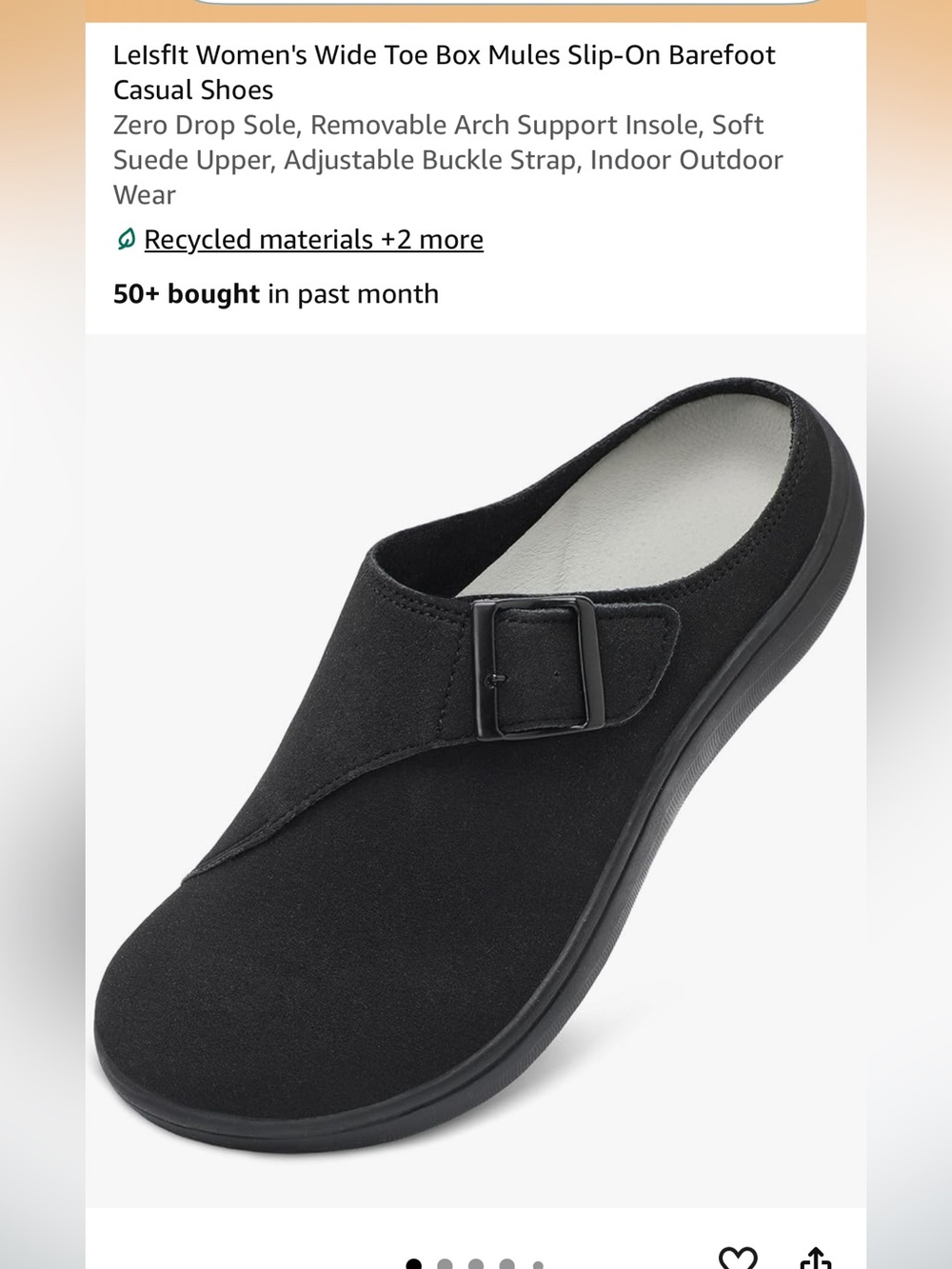 NEW Women's Wide Toe Box Mule Clog Diabetic - Black